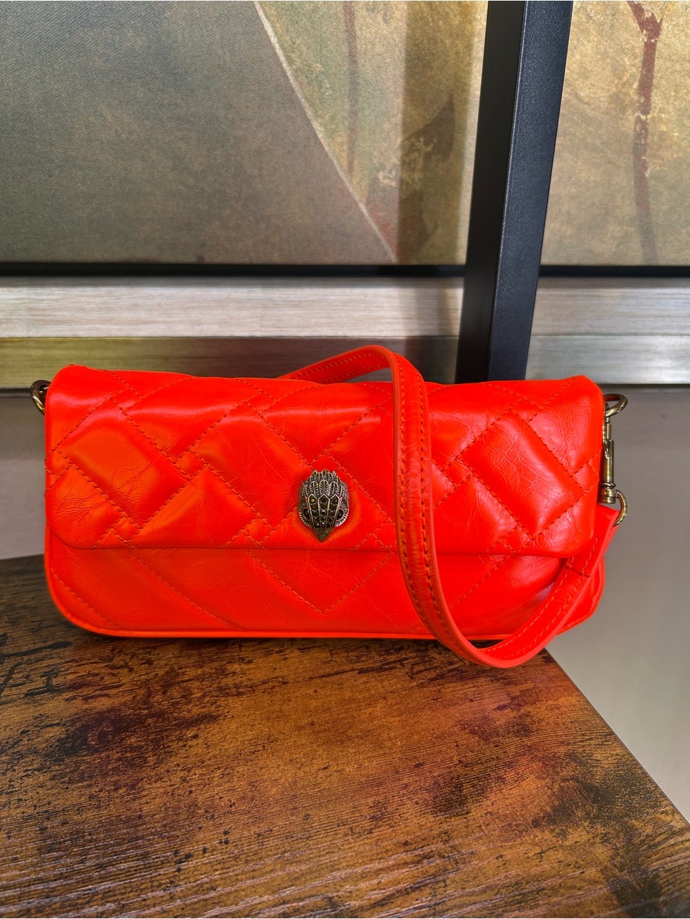 Kurt Geiger Orange Leather Shoulder Bag-NWT